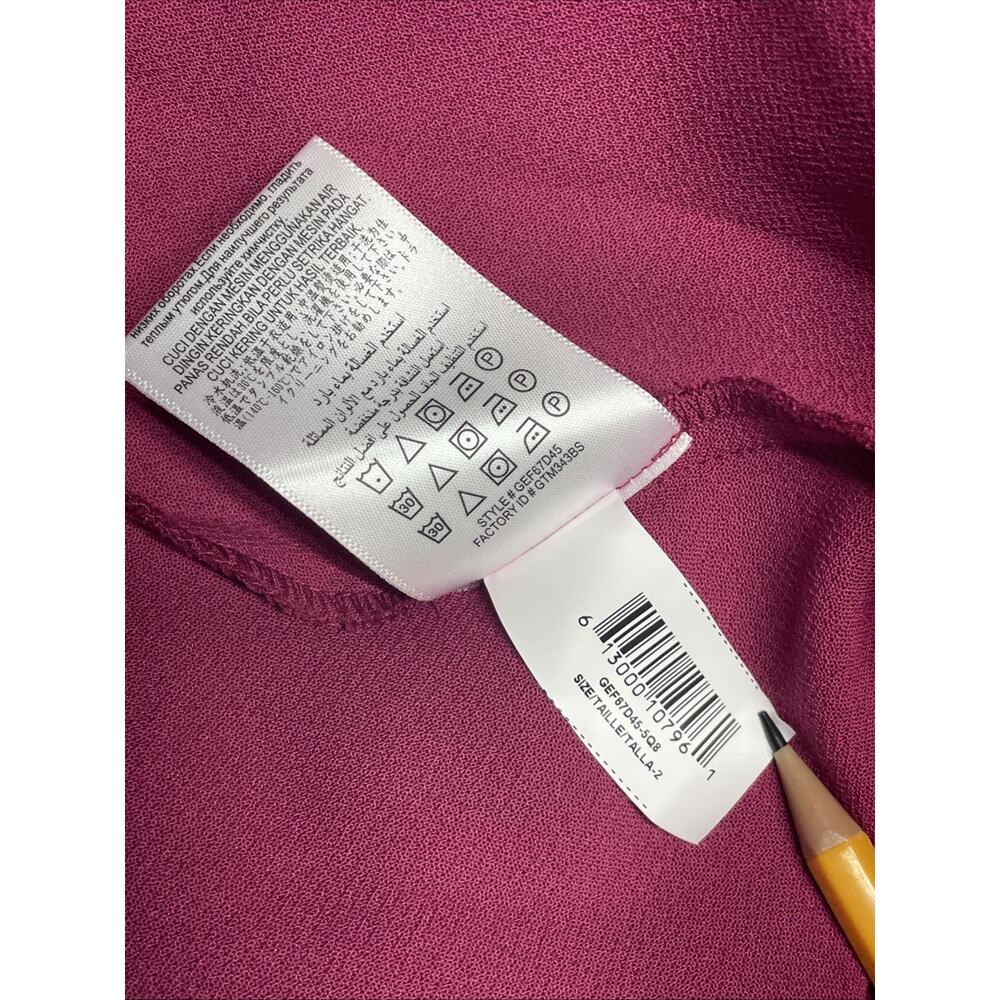 NWT BCBGeneration Womens 2 Purpleberry Flutter Slv Mini Cocktail Dress Flounce - Picture 12 of 12